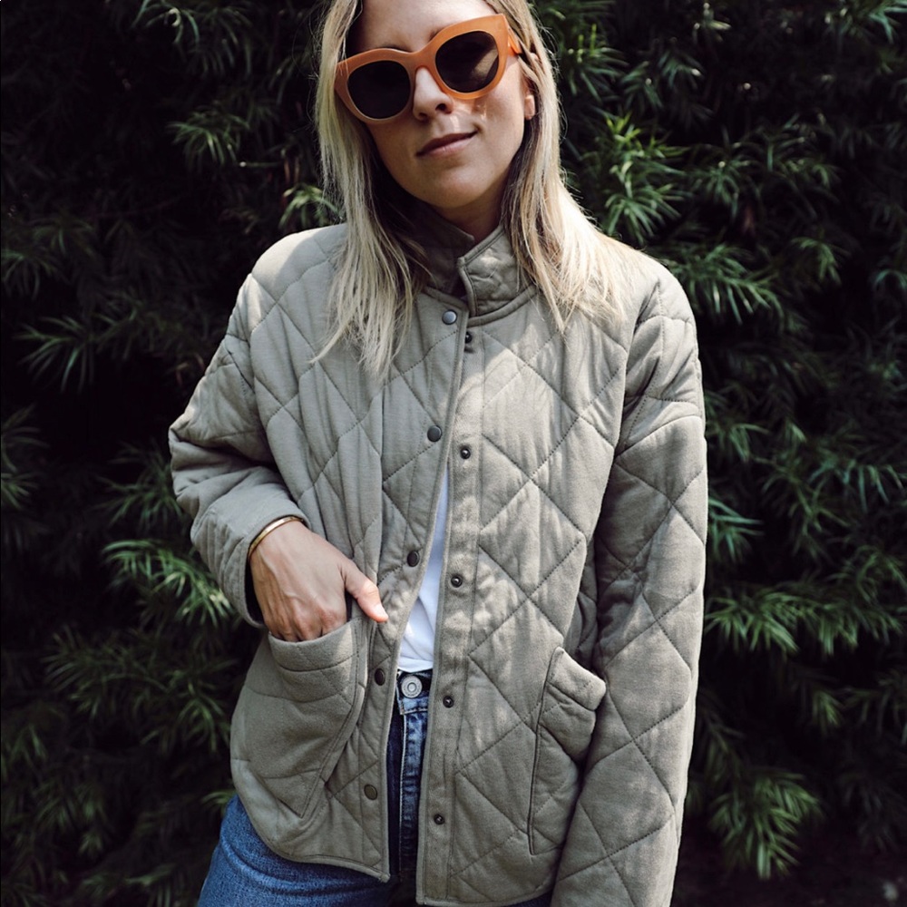 Z Supply Maya Quilted Jacket Olive NWT Small